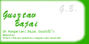 gusztav bajai business card